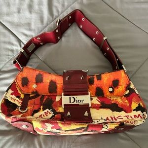 Dior victim multiple leather fabric shoulder bag